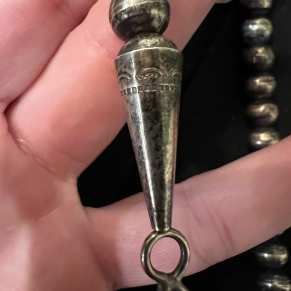 Vintage Don Lucas 11 Hearts  Turquoise & Sterling Silver Necklace - Picture 8 of 8